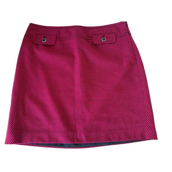 Ann Taylor Loft skirt lined size 10 pink and black euc - Picture 1 of 7